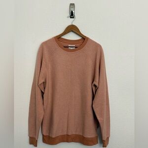 Feat Women’s Large Blanket Blend Fleece Crewneck Sweatshirt In Nude Rose NWT